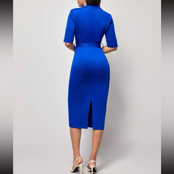 Classic belted bodycon dress - Picture 13 of 16
